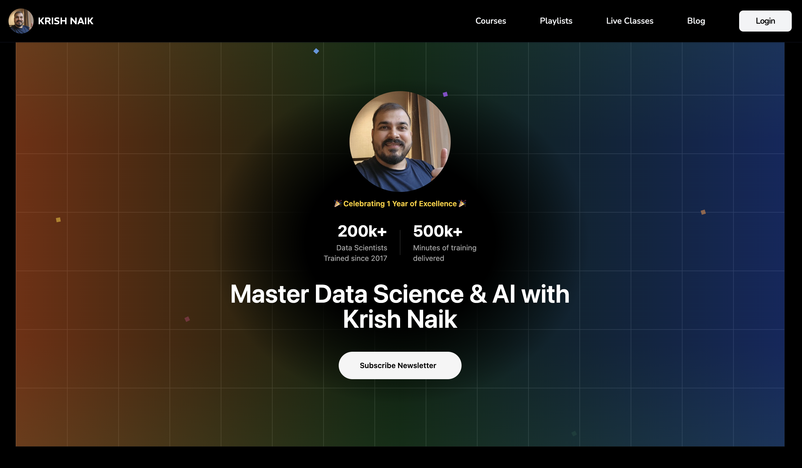 Krish Naik Portfolio screenshot 1
